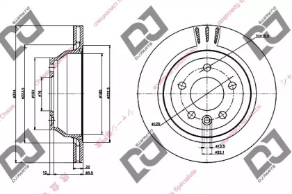 Тормозной диск DJ PARTS BD1334